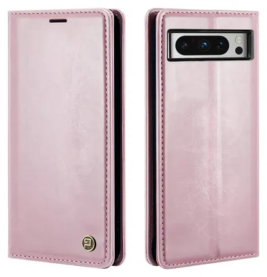 Produktbild von Handyhülle für Google Pixel 8 Pro Kunstleder Klapphülle Vintage Cover Hülle RFID Schutz Case Kartenfach Farbe: Rosa