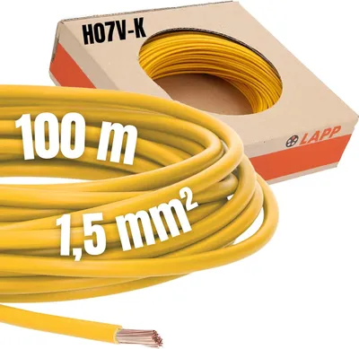 Image de LAPP 4520111 Litze H07V-K 1 x 1.50 mm² Gelb 100 m (4520111)