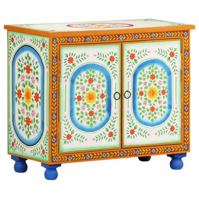 Zdjęcie produktu dla Ręcznie malowana szafka, 70x35x60 cm, lite drewno mango