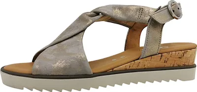 Produktbild von Gabor Comfort  Damenschuhe Sandalen Hoch Sandalette Silber Freizeit, Schuhgröße:EUR 37.5 | UK 4.5