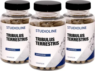 Produktbild von TRIBULUS TERRESTRIS | 120 Kapseln | Hochdosiert 6 Kapseln = 4650 MG | Marken Produkt Hergestellt in Deutschland | Trainings Booster - Pre Workout Booster | Auch zu finden unter der Kategorie: Testo Booster, Maca, L-Arginin, Zinc, Guarana, Ginseng, Koffein, Creatin Monohydrat, BCAA, EAA, Aminosäuren, Kreatin, Testosteron Booster, Vitamine, Mineralstoffe, Vitalstoffe