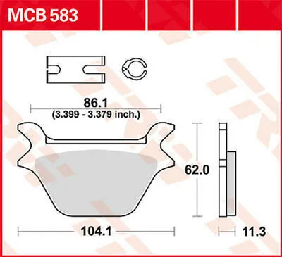 Produktbild von TRW Bremsbelagsatz MCB583 Softail Custom FXSTC