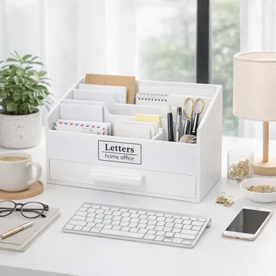 Produktbild von Briefbox Letters  Weiß Holz