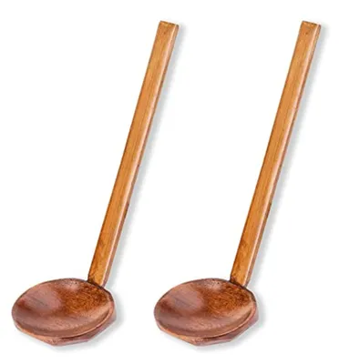 Produktbild von Breiter Holz-Schöpflöffel 21 cm, Japanisch Nanmu-Hotpot-Löffel, Für Suppe Ramen Hotpot
