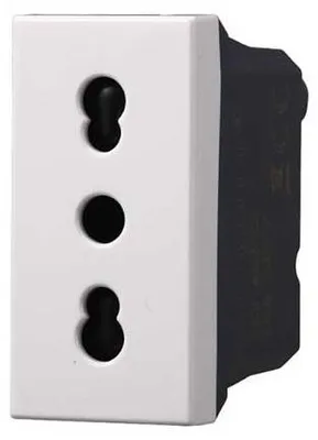 Immagine prodotto di Presa bipasso compatibile Bticino Axolute 2P+T 10/16A 250V colore bianco Ettroit AB2001