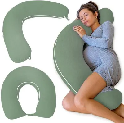 Produktbild von Stillkissen XXL – multifunktionales Schwangerschaftskissen – 1 Stück – blau – 105 x 36 x 21 cm