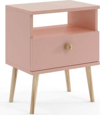 Produktbild von Nachttisch Bolea 1S 44 cm mit Schublade - Rosa