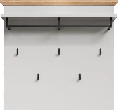 Produktbild von trendteam Garderobenpaneel Landside Wandgarderobe Hutablage grau 91x106x27 cm