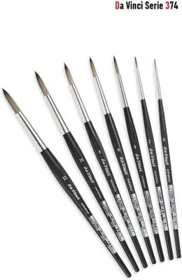 Produktbild von Famanu Pinsel Set für Acryl-, Wasser- und Ölfarben - 7-teilig