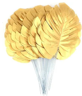 Produktbild von Künstliche tropische Blätter - Dekoration - Set aus Kunststoff - 20-36 cm - leicht - 20-teiliges Set