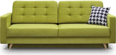 Produktbild von Sofa mit Schlaffunktion und Bettkasten, Couch für Wohnzimmer, Schlafsofa Federkern Sofagarnitur Polstersofa Wohnlandschaft mit Bettfunktion - 229 cm x 97 cm x 95 cm CARLA (Grün)