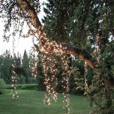 Produktbild von LED Lichterkette - Crispy Ice Serie - 1200 neutralweiße LED - L: 25m - schwarzes Kabel - für Außen