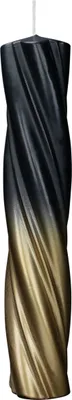 Produktbild von Kerzen Elegant Twist Schwarz-Gold 300 x Ø 60 mm, 1 Stück