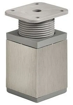 Produktbild von Hettich Möbelfuß 4,0 x 6 - 8 cm Edelstahl-Optik - 1 Stück