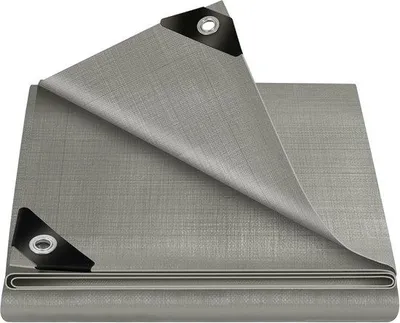 Productafbeelding van PE-zeil 3 x 3 m - 180 g/m² waterdicht - scheurvast met metalen ogen - multifunctioneel voor aanhanger en tuin - Vemera