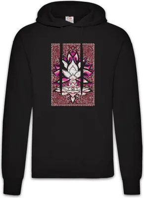 Produktbild von Urban Backwoods Lotus And Ornaments, Herren Hoodie, Farbe: Schwarz, Größe: L