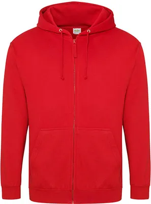 Produktbild von Just Hoods JH050 | Herren Kapuzenpulli mit Reisverschluss / Zoodie - Farbe: Fire Red - Größe: M