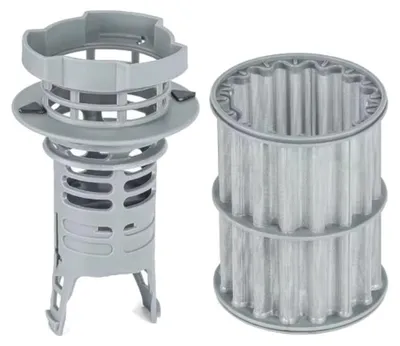 Produktbild von Trade-Shop Grobsieb Feinsieb Set kompatibel mit Gaggenau DF261101 DF271100 DF271101 DF480100 DF480100F DF480800 DF481100F DF481500F DF481562F DF481700