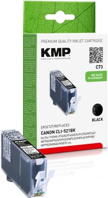Zdjęcie produktu dla KMP C73, Czarny, Tusz na bazie pigmentu, 1 szt.