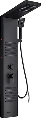 Obrázek produktu pro Sprchový panel, multifunkční režimy, moderní design, černý 6004