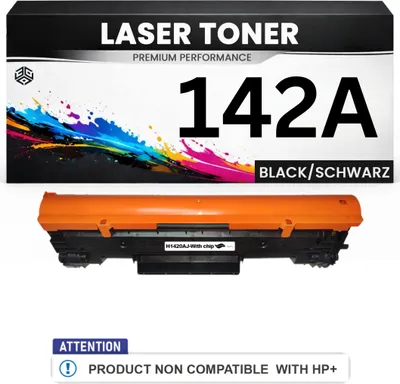 Produktbild von Toner kompatibel für HP W1420A(142A);NON COMPATIBLE WITH HP+ LaserJet MFP M139w/M140w/M110w in Schwarz