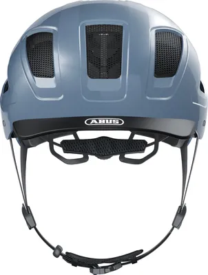 Image de ABUS Casque de ville Hyban 2.0 - Casque de vélo avec feu arrière, coque dure ABS, bonne forme - pour femmes et hommes - bleu clair, taille M (52-58 cm)