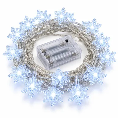 Produktbild von MasterLED LED Lichterkette Sterne 3m - 20 LED - 6500K Kaltweiß - batteriebetrieben - 2 Modi Blitz Dauerlicht - IP45 - Innen