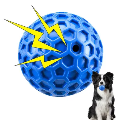 Produktbild von Quietschball für Hunde, Unzerstörbar, Naturkautschuk, Zahnungsspielzeug Welpen, Ø 5.5cm