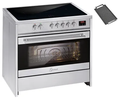 Produktbild von GURARI Induktions-Standherd E 913 X +Grillplatte, Induktions Standherd 90 cm/ FLEX ZONE/ Booster/ Range Coocker / 121L