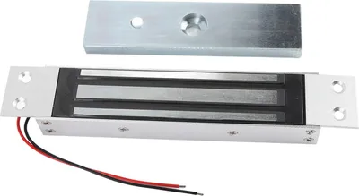 Image de Serrure magnétique électrique pour porte simple 180KG DC12V Mode NC Alliage d'aluminium Serrure électromagnétique pour porte coupe-feu en verre, bois et métal