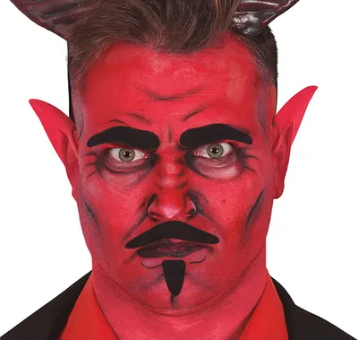 Produktbild von Teufel Satan Set Schwarz SCHNURRBART BART AUGENBRAUE Stoppeln
