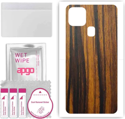 Produktbild von apgo Rückseite Schutzfolie, Skin, kompatibel mit Oukitel C22, Hinten Displayschutzfolie aus Vinylfolie, kratzfest, einfache Montage - Tigerwood