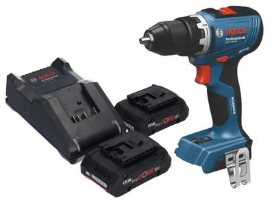Image de Bosch GSB 18V-65 Professional Perceuse-visseuse à percussion sans fil 18 V 65 Nm Brushless + 2x batterie ProCORE 4,0 Ah + chargeur