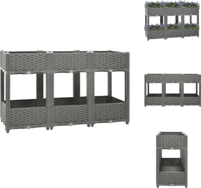 Immagine prodotto di vidaXL Letto rialzato 120x40x71 cm in polipropilene - Vasi da fiori e fioriere