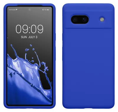Produktbild von kwmobile Handyhülle für Google Pixel 7a Hülle, für Pixel 7a Case - Hülle Silikon - kabelloses Laden - Baltik Blau