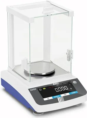 Produktbild von KERN & SOHN Präzisionswaage, 1,02 kg, Weiß, Edelstahl, 6 kg