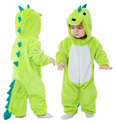 Productafbeelding van Babyromper met dinosaurushoed, geschikt voor 6-12 maanden
