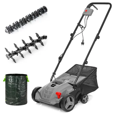 Produktbild von LEHMANN Elektro-Vertikutierer & Rasenlüfter 2-in-1, 1500 W, Arbeitsbreite 32 cm, 4-stufige Arbeitstiefeneinstellung, 30 L Fangkorb