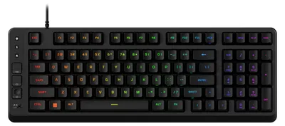 Obrázok produktu pre HyperX Eve 1800 – herná klávesnica, Kábel, USB, Mechanický spínač kláves, RGB LED, Čierna