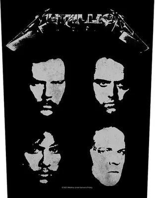 Produktbild von Metallica - Patch "Black Album" RO4898 (Einheitsgröße) (Schwarz/Weiß)