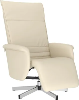 Obrázok produktu pre vidaXL Relaxačné kreslo s podnožkou krémová Imitácia kože