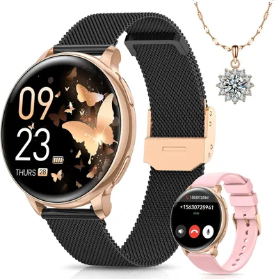 Produktbild von 2025 Smartwatch Damen 1.27" mit Telefonfunktion,Fitness Tracker,Herzfrequenz,SpO2, Schlafmonitor,120+ Sportmodi, IP68,für Android & iOS–Geschenkidee