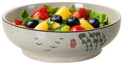 Zdjęcie produktu dla Duża ceramiczna miska do sałatek, średnica 23 cm - idealna do sałatek i zup