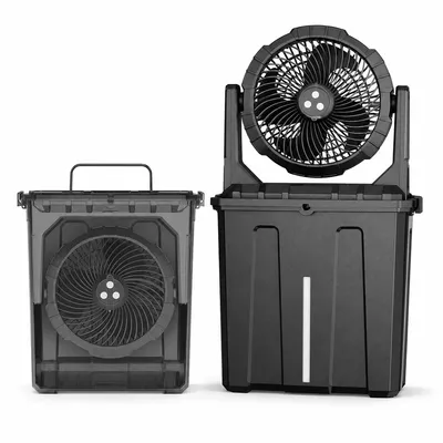 Produktbild von Akku Sprühventilator 4 Stufen, 20000mAh, LED Licht & Fernbedienung, tragbarer Camping Ventilator für Outdoor & Notfälle