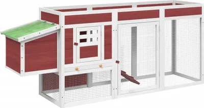 Obrázek produktu pro vidaXL Kurník Mocha 204x50x84 cm borovicový masiv