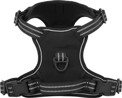 Image de Harnais pour chien avec laisse et collier réglables noir S