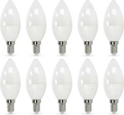 Zdjęcie produktu dla 10x Żarówka LED SW E14 8,5W Barwa Zimna biała 6500K 806lm Żarówka Świeczka
