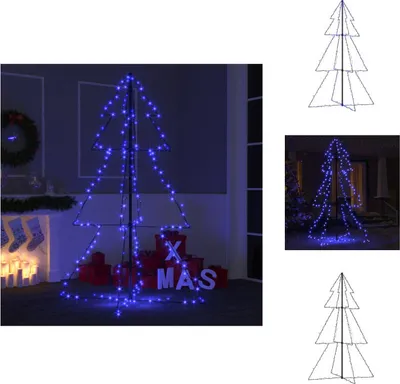 Zdjęcie produktu dla vidaXL Choinka w kształcie stożka 200 LED do wnętrz i na zewnątrz 98x150 cm - Choinki