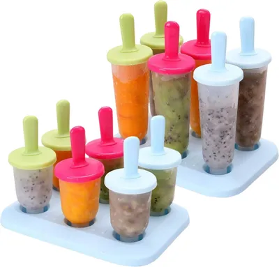 Produktbild von Ice molds, 12 popsicle molds, ice molds with plastic sticks, summer DIY BPA-free, small ice molds for adults and large ice molds for children