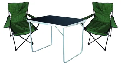Image de set de camping 3 pièces table de camping 2 chaises de camping chaise pliante